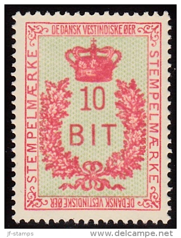 1907. STEMPELMÆRKE 10 BIT. (Michel: ) - JF103089 - Danish West Indies