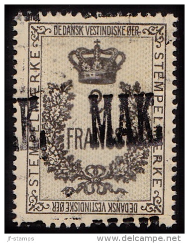 1907. STEMPELMÆRKE 2 FRANCS Overprint MAK. (Michel: ) - JF103071 - Deens West-Indië
