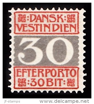 1905. Numeral Type.  30 Bit Red/grey (Michel: P7A) - JF103535 - Danish West Indies