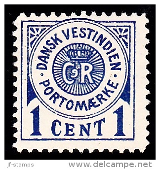 1902. Ring Type. 1 Cent Blue (Michel: P1) - JF103732 - Danish West Indies