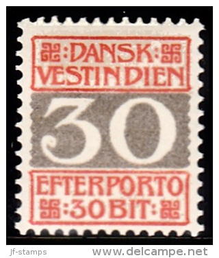 1905. Numeral Type.  30 Bit Red/grey (Michel: P7A) - JF103723 - Danish West Indies