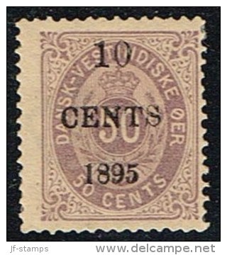 1895. Surcharge. 10 CENTS 1895 On 50 C. Violet. (Michel: 15) - JF153343 - Danish West Indies