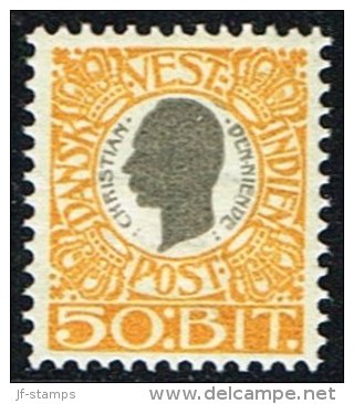 1905. Chr. IX. 50 Bit Grey/yellow. (Michel: 34) - JF153406 - Danish West Indies