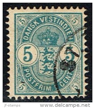 1903. Coat-of-Arms Type. 5 C. Blue. (Michel: 22) - JF153352 - Danish West Indies