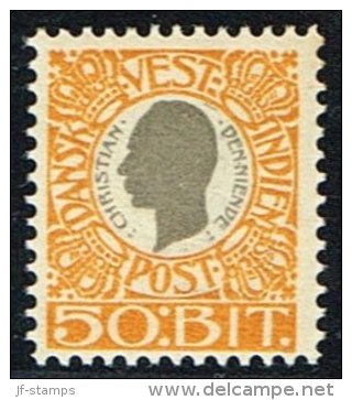 1905. Chr. IX. 50 Bit Grey/yellow. (Michel: 34) - JF153407 - Danish West Indies