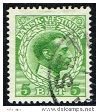 1915-1916. Chr. X. 5 Bit Green. (Michel: 49) - JF153452 - Danish West Indies