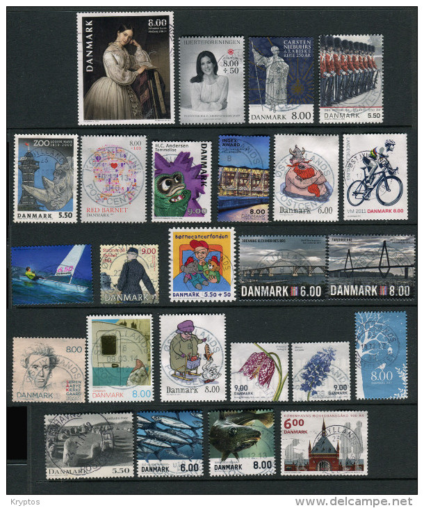 Denmark - A Selection Of 25 Modern Stamps - Collections