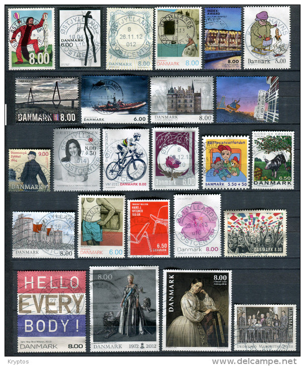 Denmark - A Selection Of 25 Modern Stamps - Collections