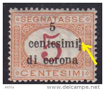 1225(10). Italy, Croatia, 1919, Occupation Of Dalmatia, Error - Vertical Line, MNH (**) - Dalmazia