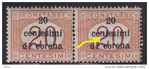1225(12). Italy, Croatia, 1919, Occupation Of Dalmatia, Error - Damaged Letter N, MNH (**) - Dalmatia
