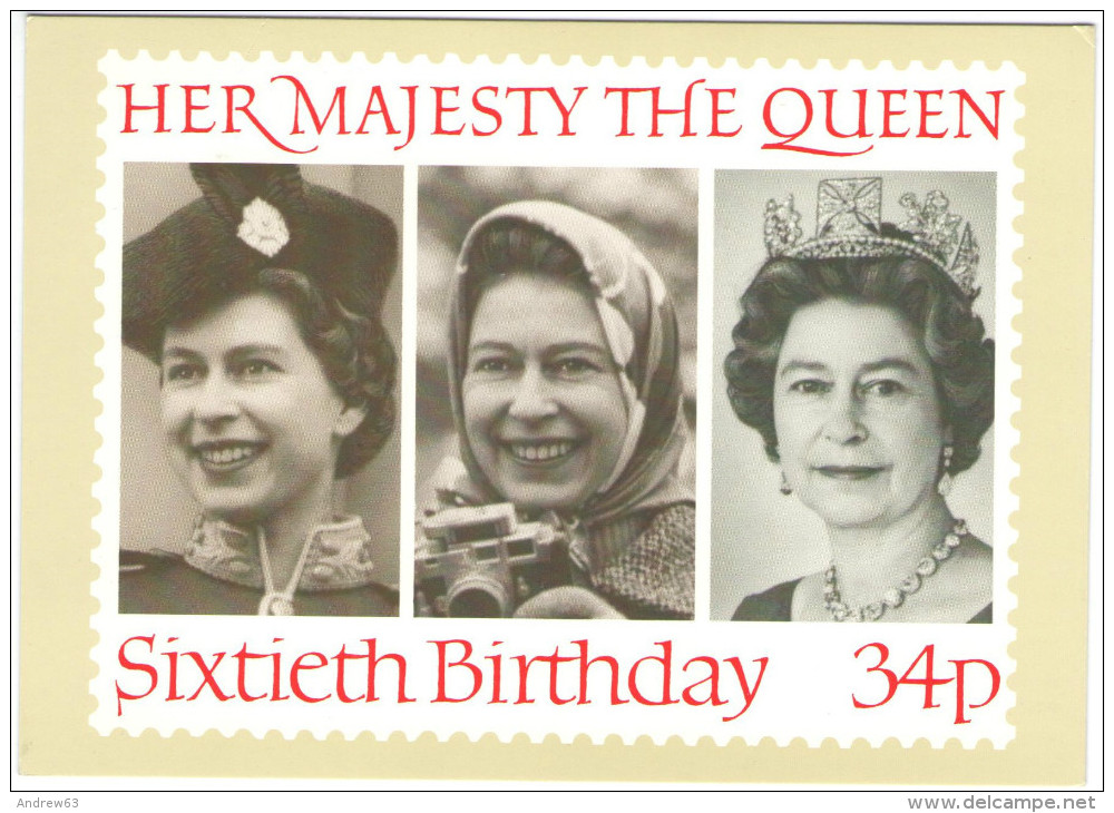 REGNO UNITO - UNITED KINGDOM - GREAT BRITAIN - GB - 1986 - Queen Elizabetth II 60th Birthday - London - Carte Maximum... - 1981-1990 Decimal Issues