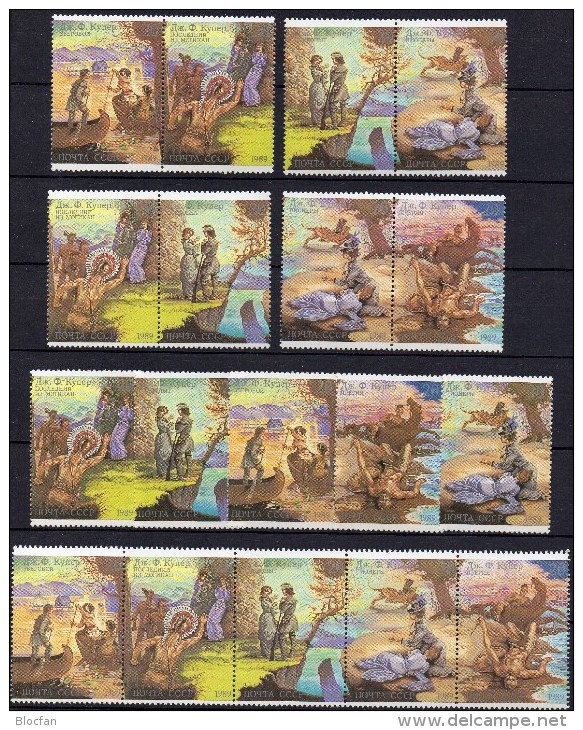 Wildwest-Geschichten 1978 Abenteuer Traven London Twain Plus USSR 6009/3,ZD+10-Block ** 26€ Sheet Bf CCCP SU Sowjetunion - Animali