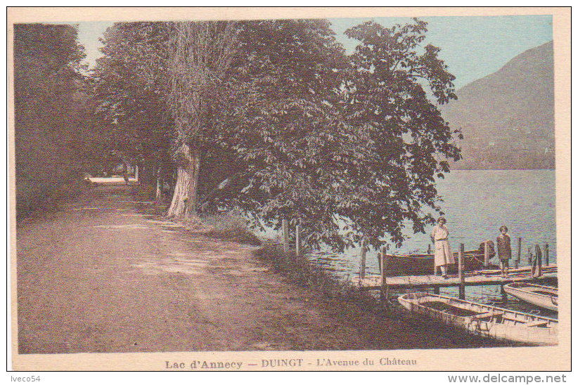 1929 Duingt   Avenue Du Château   " Lac D ' Annecy  Animation à L' Embarcadère " - Seynod