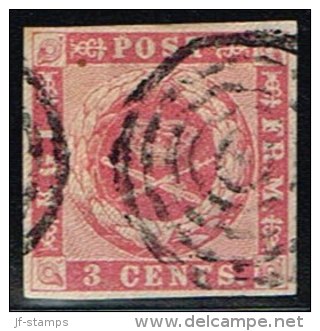 1866. 3 C. Carmine-rose, Burlage C Or D. (Michel: 2) - JF158926 - Danish West Indies