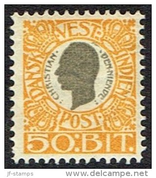 1905. Chr. IX. 50 Bit Grey/yellow. (Michel: 34) - JF157818 - Danish West Indies