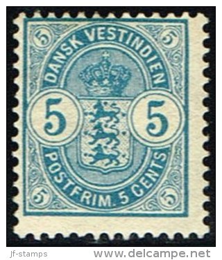 1903. Coat-of-Arms Type. 5 C. Blue. (Michel: 22) - JF158901 - Danish West Indies