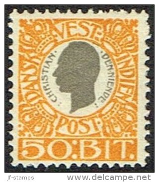 1905. Chr. IX. 50 Bit Grey/yellow. (Michel: 34) - JF161622 - Danish West Indies