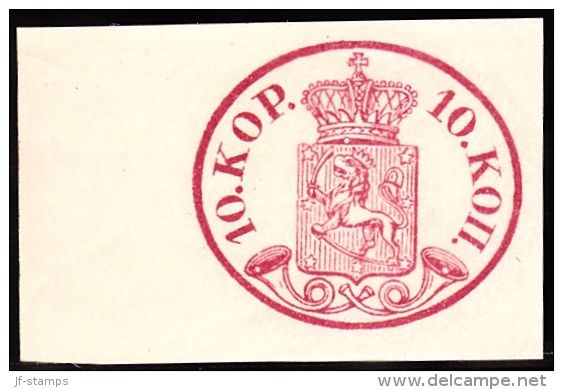 1856. Coat Of Arms. REPRINT 1892. 10 KOP. Red. Only 1000 Issued. (Michel: 2Na) - JF100568 - Used Stamps