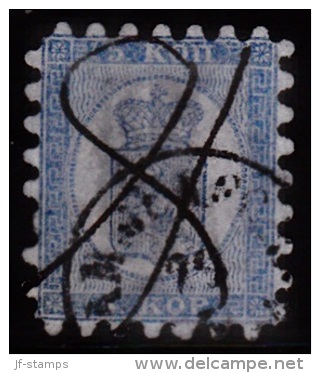 1860. Russian Values. 5 KOP. Blue. Roulette Dept. 1-1.5 Mm. (Wave Shaped). Handwritten ... (Michel: 3A) - JF100630 - Unused Stamps