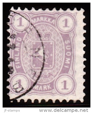 1875-1882. Coat Of Arms. Perf. L 11. 1 MARK Violet. (Michel: 19 A Y) - JF100721 - Neufs