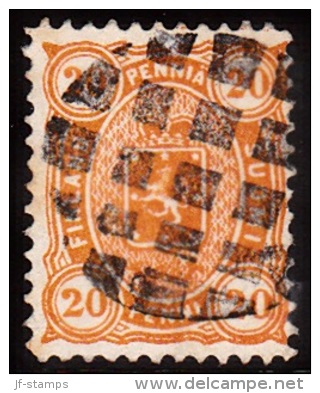 1885. Coat Of Arms. Perf. 12½. 20 P. Orange. Figurecancel. (Michel: 22) - JF157533 - Neufs