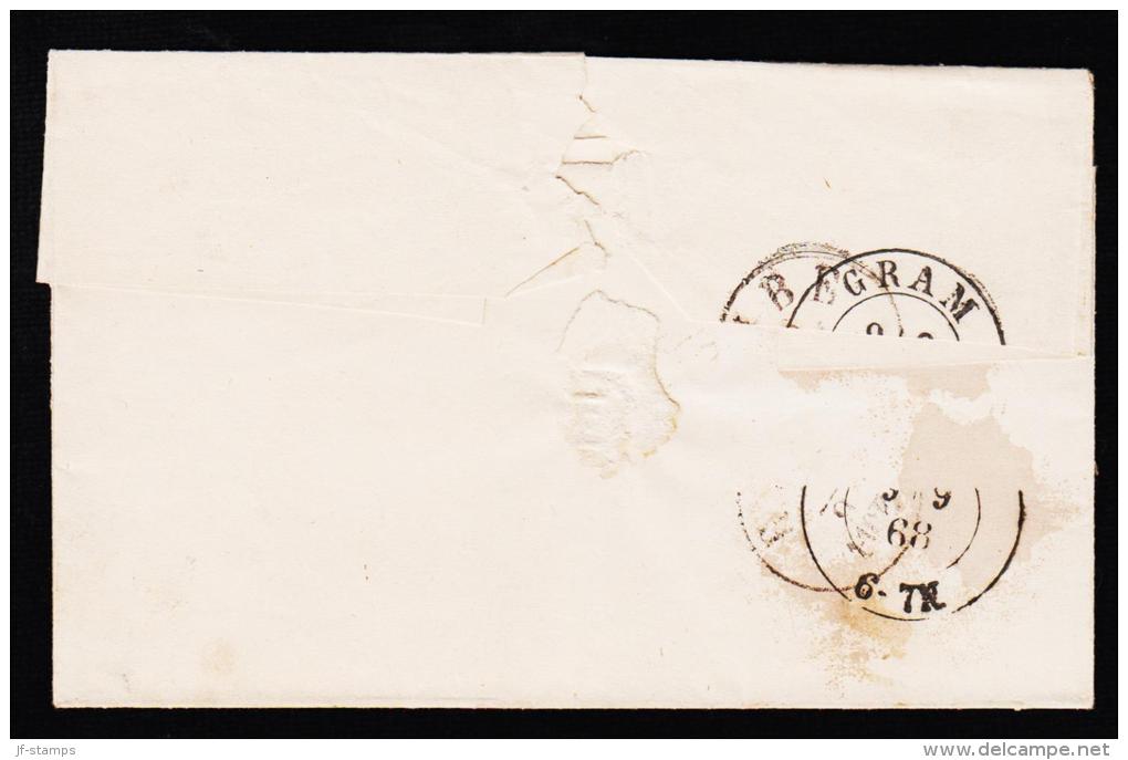 1868. TOFTLUND 8 9 68 On Small Cover To Gaarde Pr. Warde With ½ + 1 GROSCHEN NORDDEUTSC... (Michel: ) - JF107435 - Briefe U. Dokumente