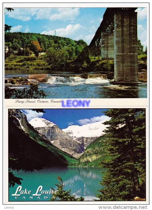2 CPM Du CANADA - LAKE LOUISE BANFF NATIONAL PARK ALBERTA - PARRY SOUND ONTARIO - Moderne Ansichtskarten
