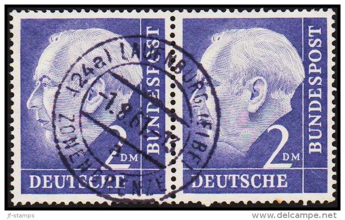 1961. HEUSS. 2 DM PAIR. (Michel: 195) - JF125937 - Altri & Non Classificati