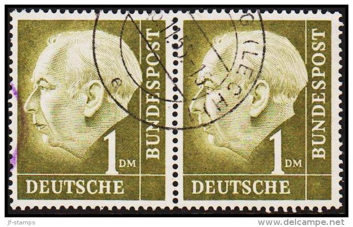 1959. HEUSS. 1 DM PAIR. (Michel: 194) - JF125948 - Otros & Sin Clasificación