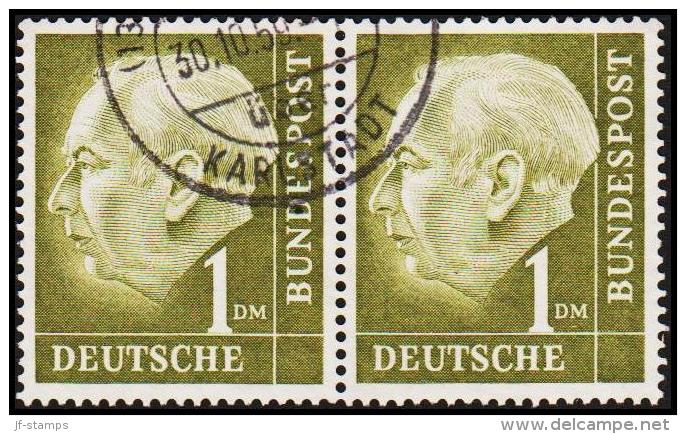 1959. HEUSS. 1 DM PAIR. (Michel: 194) - JF125946 - Sonstige & Ohne Zuordnung