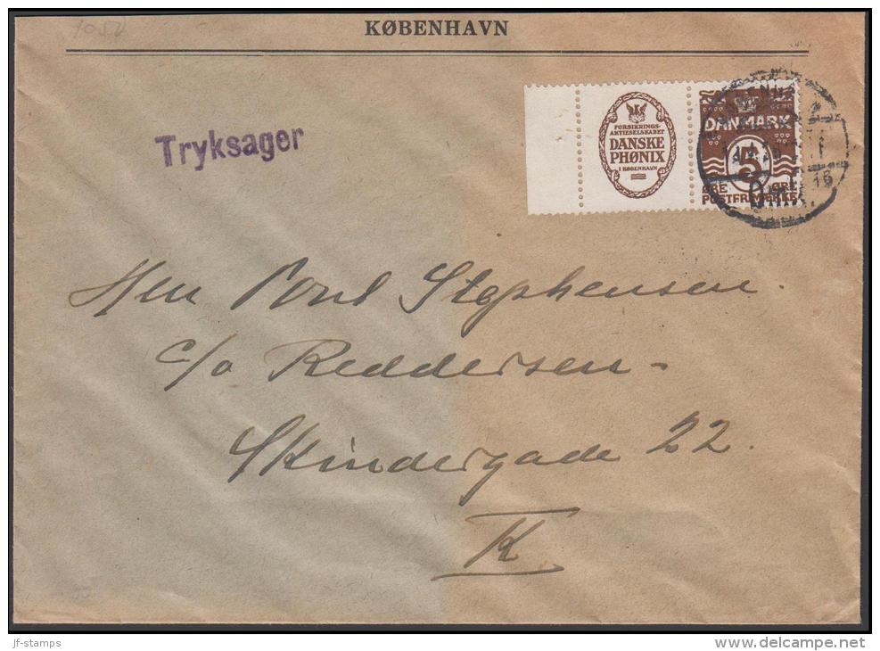 1927-1930. Wavy-line. DANSKE PHØNIX + 5 øre Brown KØBENHAVN 19.9.1928. (Michel: R 2) - JF171141 - Variedades Y Curiosidades