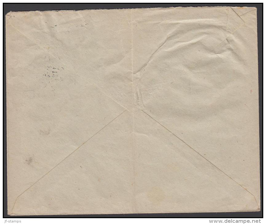 1927-1930. Wavy-line. Block Of Four With HAFNIA + 5 øre Brown And DANSKE PHØNIX + 5 øre... (Michel: R 1 + R 2) - JF17113 - Variétés Et Curiosités