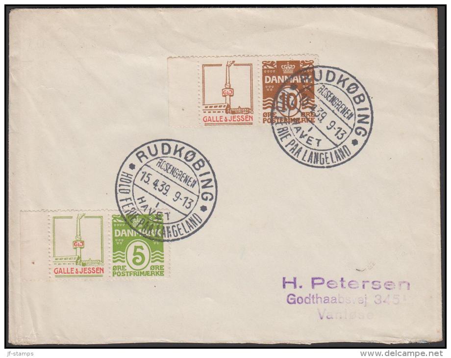 1931-1933. Wavy-line. GALLE & JESSEN + 5 øre Yellowgreen, GALLE & JESSEN +10 øre Yellow... (Michel: R 43 + R 44) - JF171 - Variétés Et Curiosités