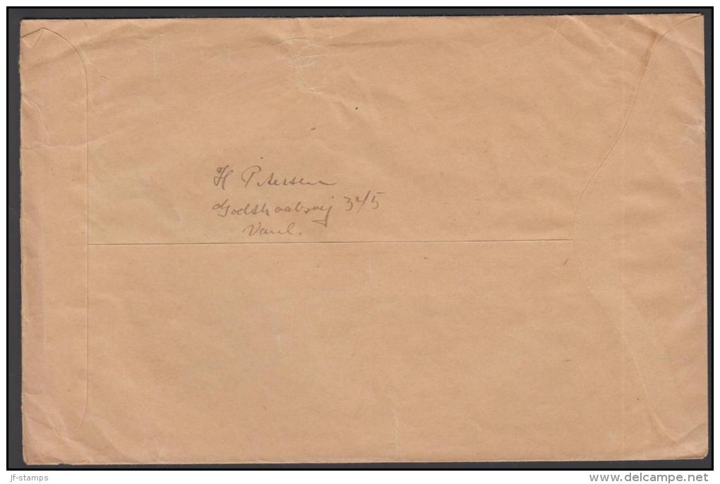 1931-1933. Wavy-line. GALLE & JESSEN + 10 øre Yellowbrown + 4X1 øre Margin No 418 X On ... (Michel: R 44) - JF171213 - Variétés Et Curiosités