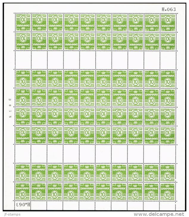 1951. Wavy-linie. 10 Øre Green. Normal Paper + 10 Øre Green. Normal Paper Tête-Bêche Fr... (Michel: K 13) - JF171543 - Variedades Y Curiosidades