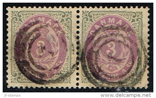 1871. Bi-coloured Skilling. 3 Skilling Purple Lilac/grey. Perf. 14x13½. Normal Frame. B... (Michel: 17IAb) - JF158328 - Nuevos