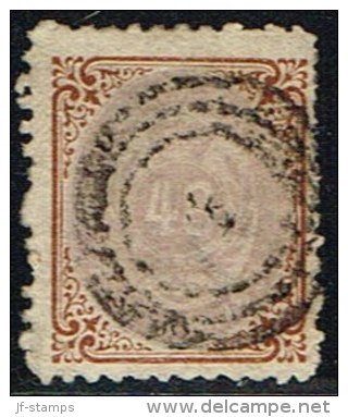 1870. Bi-coloured Skilling. 48 Skilling Lilac/brown. Line Perforated 12½. Normal Frame 1 (Michel: 21IB) - JF158458 - Ungebraucht