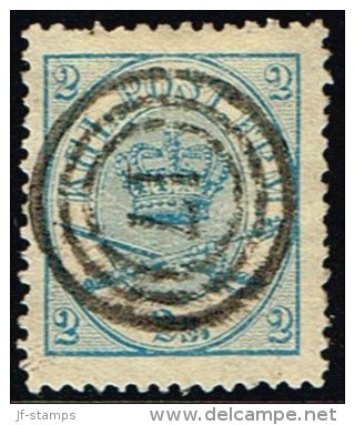 1865. Large Oval Type. 2 Skilling Blue. Perf. 13x12½ 17 FREDERICIA.  (Michel: 11A) - JF158519 - Nuovi