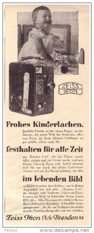 Original Werbung - 1930 - Zeiss Ikon , Dresden , Kamera , Photographie !!! - Filmkameras - Filmprojektoren