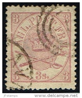 1865. Large Oval Type. 3 Skilling Lilac-rose. Perf. 13x12½ (Michel: 12A) - JF158514 - Unused Stamps