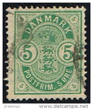 1882. Coat-of Arms. Small Corner Figures. 5 Øre Green (Michel: 32) - JF158479 - Nuovi