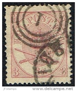 1865. Large Oval Type. 3 Skilling Lilac-rose. Perf. 13x12½ (Michel: 12A) - JF160913 - Unused Stamps