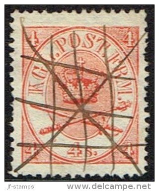 1865. Large Oval Type. 4 Skilling Bright Red. Perf. 13x12½ X Interesting.  (Michel: 13Aa) - JF164091 - Unused Stamps