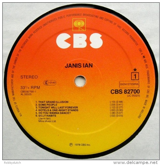 * LP *  JANIS IAN - SAME (Holland 1978 EX-!!!) - Andere - Engelstalig