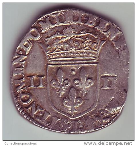 HENRI IV -  1/4 D' écu 1600 L  (Bayonne) - 1589-1610 Henri IV Le Vert-Galant