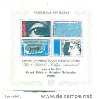 ARTE FRANCIA ANNO 1975 MNH** FOGLIETTO - 1970-1979