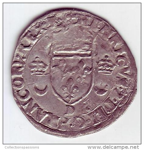 HENRI II -  Douzain Aux Croissants 1550 D  (Lyon) - 1547-1559 Heinrich II.