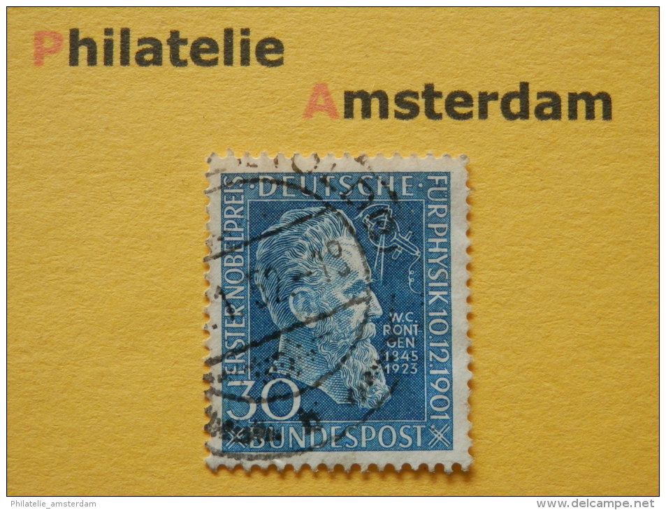 Germany West 1951, WILHELM RONTGEN / NOBEL PRIZE: Mi 147, Ø - Used Stamps