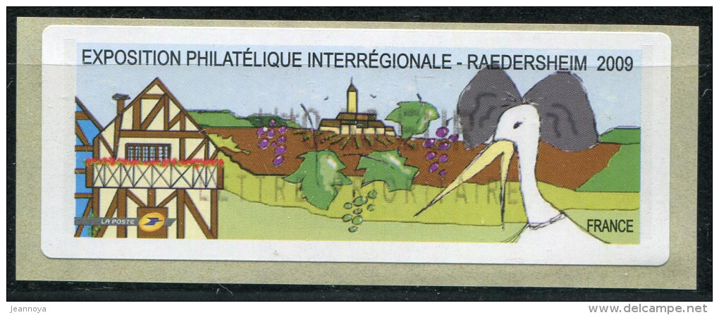 TIMBRES DE DISTRIBUTEURS - VIGNETTE SANS VALEUR , NEUVE , DE L'EXPOSITION PHILATELIQUE DE RAEDERSHEIM 2009 - SUP - 1999-2009 Viñetas De Franqueo Illustradas