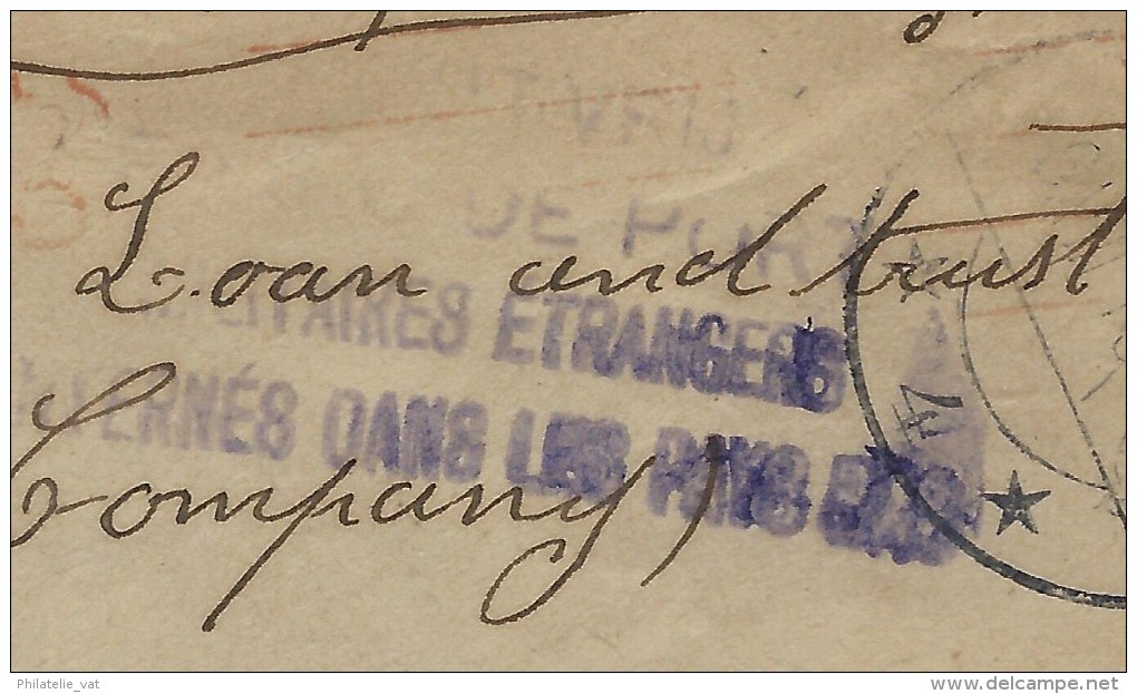 BELGIQUE - LETTRE D UN MILITAIRE INTERNE AU PAYS BAS POUR LONDRES  1915    A VOIR - Cartas & Documentos